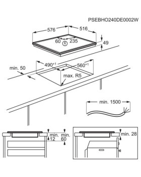 Piidiplaat aeg, 4 x induktsioon, 60 cm, must, rv raam-foto4