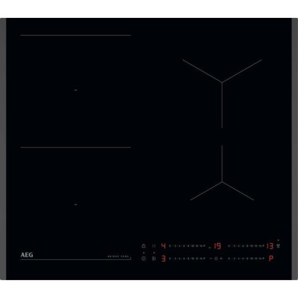 Pliidiplaat aeg, 4 x induktsioon, 60 cm, hob2hood, faasitud, must
