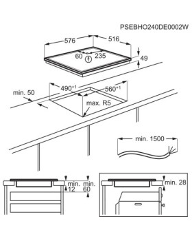 Pliidiplaat aeg, 4 x induktsioon, 60 cm, must, rv raam-foto4