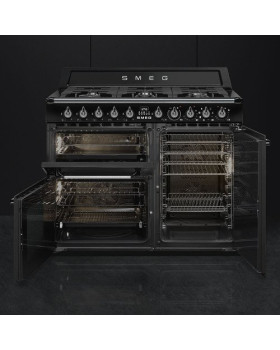 Gaasipliit smeg victoria, 6 x gaas, 3 x elektriahi, aurupuhastus, 100x60 cm, must-foto3