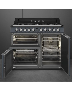 Gaasipliit smeg victoria, 6 x gaas, 3 x elektriahi, aurupuhastus, 100x60 cm, hall-foto2