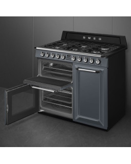 Gaasipliit smeg victoria, 6 x gaas, 3 x elektriahi, aurupuhastus, 100x60 cm, hall-foto5