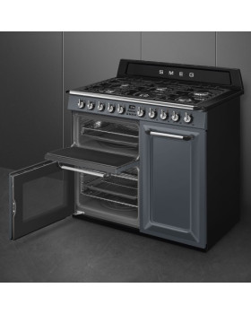 Gaasipliit smeg victoria, 6 x gaas, 3 x elektriahi, aurupuhastus, 100x60 cm, hall-foto5