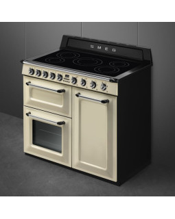 Elektripliit smeg victoria, 5 x induktsioon, 3 x elektriahi, aurupuhastus, 100 cm, kreem-foto2