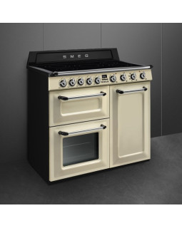 Elektripliit smeg victoria, 5 x induktsioon, 3 x elektriahi, aurupuhastus, 100 cm, kreem-foto3