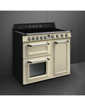 Elektripliit smeg victoria, 5 x induktsioon, 3 x elektriahi, aurupuhastus, 100 cm, kreem-foto3