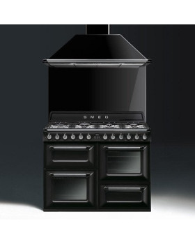 Gaasipliit smeg victoria, 7 x gaas, 3 x elektriahi, aurupuhastus, 110 cm, must-foto2