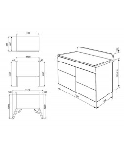 Gaasipliit smeg victoria, 7 x gaas, 3 x elektriahi, aurupuhastus, 110 cm, must-foto3