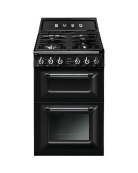 Gaasipliit smeg victoria, 4 x gaas, 2 x elektriahi, 60 cm, must