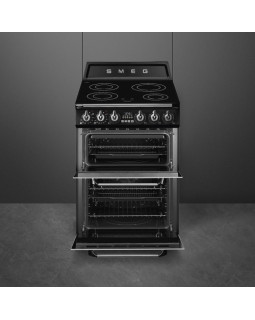 Induktsioonpliit smeg victoria, 4 x induktsioon, 2 x elektriahi, 60 cm, must-foto2