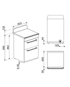 Induktsioonpliit smeg victoria, 4 x induktsioon, 2 x elektriahi, 60 cm, must-foto3
