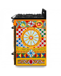 Gaasipliit smeg victoria, 5 x gaas, elektriahi, katalüüs, 90 cm, dolce&gabbana sicily is my love carretto collection-foto3