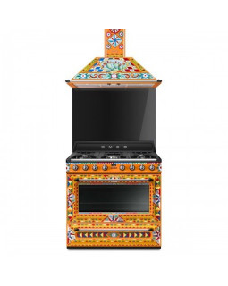 Gaasipliit smeg victoria, 5 x gaas, elektriahi, katalüüs, 90 cm, dolce&gabbana sicily is my love carretto collection-foto4