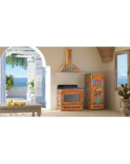 Gaasipliit smeg victoria, 5 x gaas, elektriahi, katalüüs, 90 cm, dolce&gabbana sicily is my love carretto collection-foto5
