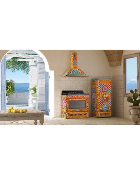 Gaasipliit smeg victoria, 5 x gaas, elektriahi, katalüüs, 90 cm, dolce&gabbana sicily is my love carretto collection-foto5