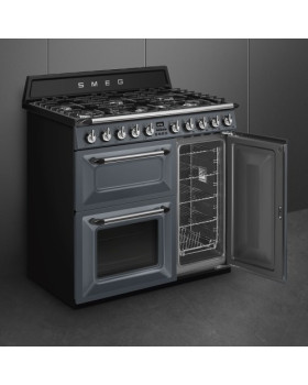 Gaasipliit smeg victoria, 6 x gaas, 3 x elektriahi, aurupuhastus, 90 cm, hall-foto4