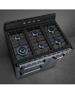 Gaasipliit smeg victoria, 6 x gaas, 3 x elektriahi, aurupuhastus, 90 cm, hall-foto6