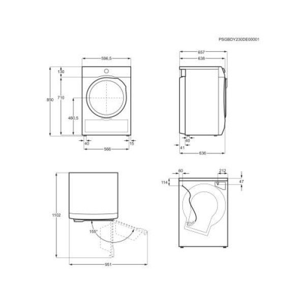 Kuivati aeg, soojuspumbaga, inverter, 8 kg, valge