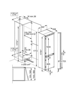 Külmik aeg 7000, integreeritav, 177,2cm, 194/62 l, nofrost, 36 db, puutetundlik, valge-foto5