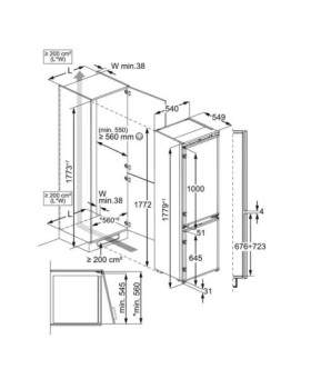 Külmik aeg 7000, integreeritav, 177,2cm, 194/62 l, nofrost, 36 db, puutetundlik, valge-foto5