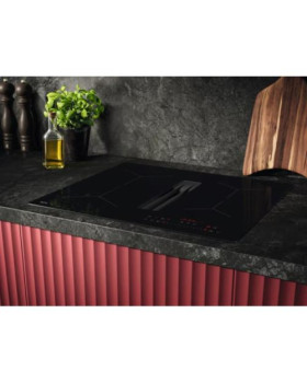 Õhupuhastiga pliidiplaat aeg, 4 x induktsioon, 58 cm, 630 m3/h, 71 db, lõigatud servad, must-foto2