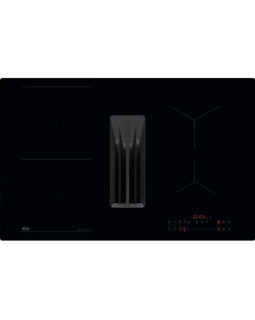 Õhupuhastiga pliidiplaat aeg, 4 x induktsioon, 80 cm, 630 m3/h, 71 db, lõigatud servad, must