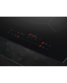 Õhupuhastiga pliidiplaat aeg, 4 x induktsioon, 80 cm, 630 m3/h, 71 db, lõigatud servad, must-foto2