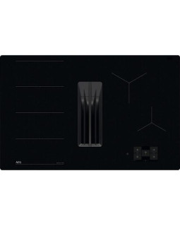 Õhupuhastiga pliidiplaat aeg, 4 x induktsioon, 80 cm, 650 m3/h, 66 db, lõigatud servad, must