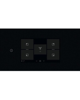 Õhupuhastiga pliidiplaat aeg, 4 x induktsioon, 80 cm, 650 m3/h, 66 db, lõigatud servad, must-foto2