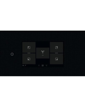 Õhupuhastiga pliidiplaat aeg, 4 x induktsioon, 80 cm, 650 m3/h, 66 db, lõigatud servad, must-foto2