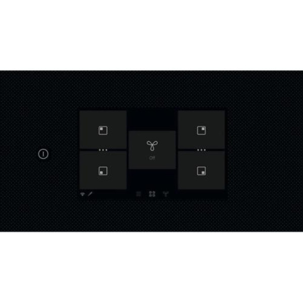 Õhupuhastiga pliidiplaat aeg, 4 x induktsioon, 80 cm, 650 m3/h, 66 db, lõigatud servad, must Õhupuhastiga pliidiplaat aeg, 4 x induktsioon, 80 cm, 650 m3/h, 66 db, lõigatud servad, must