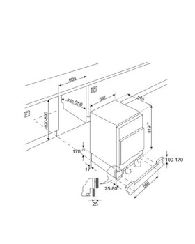 Jahekapp smeg, integreeritav, 82-87 cm, 134 l, 38 db, mehaaniline juhtimine, valge-foto2