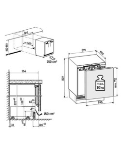 Külmik liebherr, integreeritav, 82-88 cm, 92/14 l, 34 db, valge-foto5
