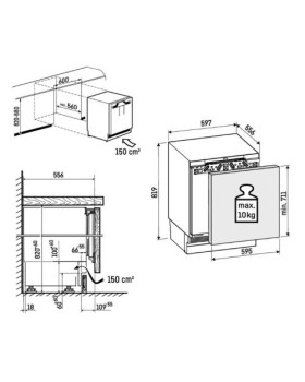 Külmik liebherr, integreeritav, 82-88 cm, 92/14 l, 34 db, valge-foto5