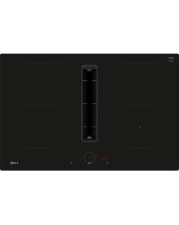 Õhupuhastiga pliidiplaat neff, 4 x induktsioon, 80 cm , 622 m3/h, 69db, lõigatud serv  must
