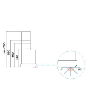 Seina õhupuhastaja falmec virgola 60 cm, ilma mootorita,valmidus ec/ac mootoriga ja soojavahetiga ühendamiseks, dynamic led (muudetav valguse temp. 2700 - 5500k), rv teras-foto5