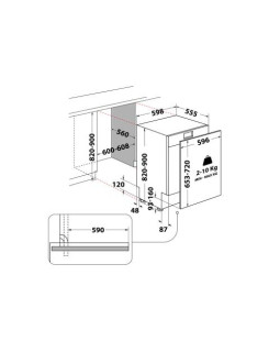 Nõudepesumasin whirlpool, integreeritav, 3 korvi, 60 cm, 44 db-foto4