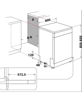 Nõudepesumasin whirlpool, 60 cm, 6th sense, 44 db, valge-foto3