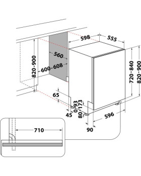 Nõudepesumasin whirlpool, integreeritav, 3 korvi, 60 cm, 42 db-foto6