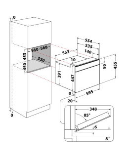 Mikrolaineahi whirlpool, integreeritav, 40 l, 1600/900 w, must-foto2