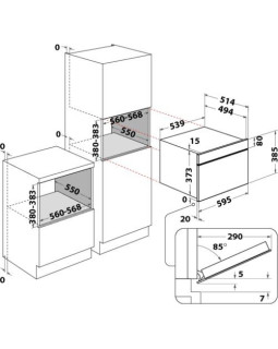 Mikrolaineahi whirlpool, integreeritav, 31 l, 800/1000 w, must-foto4