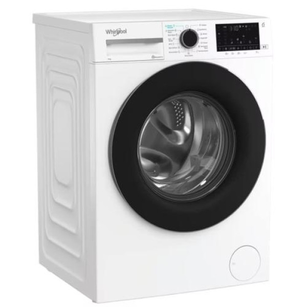 Pesumasin whirlpool, eestlaetav, 9 kg, 1400 p/min, inverter, valge/must