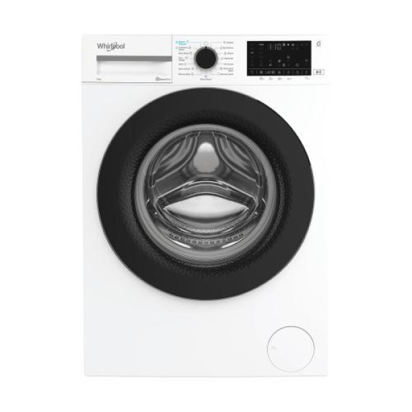 Pesumasin whirlpool, eestlaetav, 9 kg, 1400 p/min, inverter, valge/must