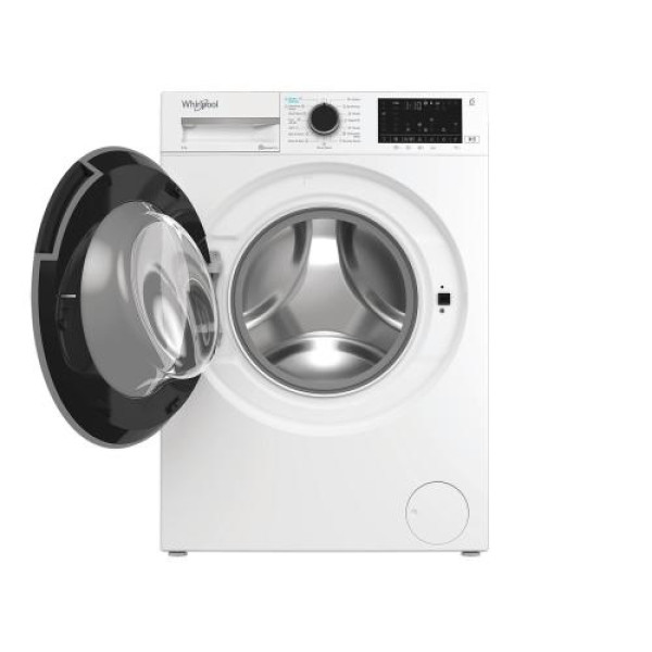 Pesumasin whirlpool, eestlaetav, 9 kg, 1400 p/min, inverter, valge/must