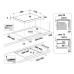 Pliidiplaat whirlpool, 4 x induktsioon, flexi tsoon, 59 cm, matt must