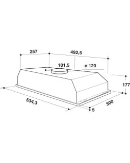 Õhupuhastaja whirlpool, integreeritav, 54 cm, 332 m3/h , 64 db, rv teras-foto3