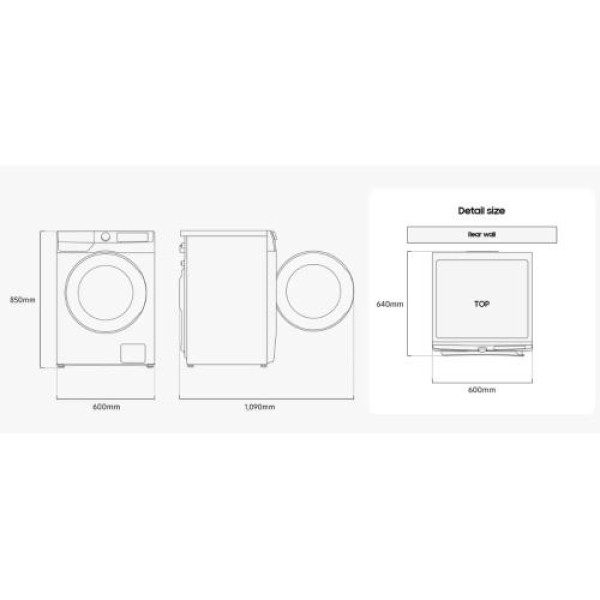 Pesumasin-kuivati samsung, inverter, 11/6 kg, 1400p/min, valge