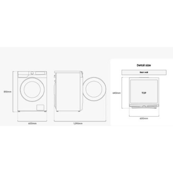 Pesumasin-kuivati samsung, inverter, 11/6 kg, 1400p/min, valge