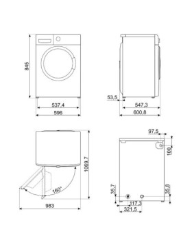 Pesumasin-kuivati smeg, 10/6 kg, 1400 p/min, valge-foto3