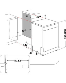 Nõudepesumasin whirlpool, 60 cm, 43 db, rv teras-foto4